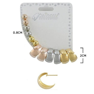 Multi Fashion Hoop Earrings 3199GS (12 units)