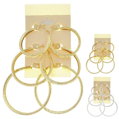 Multi Hoop Earrings 1484 (12 units)