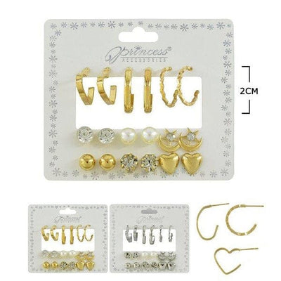 Multi Hoop Earrings 3258GS (12 units)