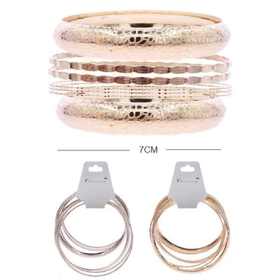 Multi Line Bangle Bracelets 0804GS (12 units)