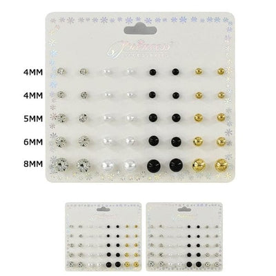 Multi Size Stud Earrings 1143GS (12 units)