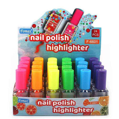 Nail polish Shape Highlighter Pens 7620 (24 units)