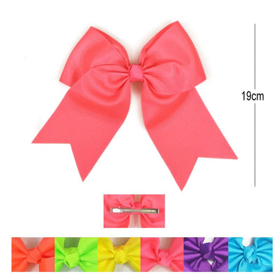 Neon Color Cheer Shape Hair Bow (12 units)