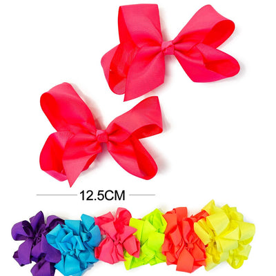 Neon Color Cheer Shape Hair Bow (24 units)