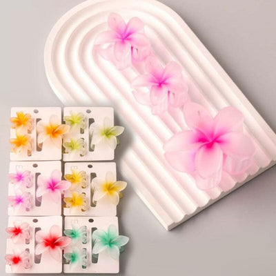 Ombre Frost Mix Plumeria Claw Clip 11199 (12 units)
