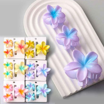 Ombre Mix Plumeria Claw Clip 11197 (12 units)