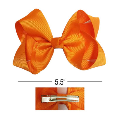 Orange Classic Hair Bow (12 units)