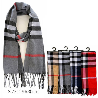 Pashmina Plaid Winter Scarf 9005 (12 units)