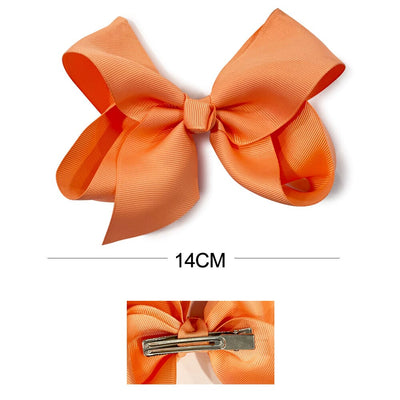 Peach Color Classic Hair Bow (12 units)