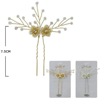 Pearl & Rhinestone Hair Stick 10041GS (12 units)