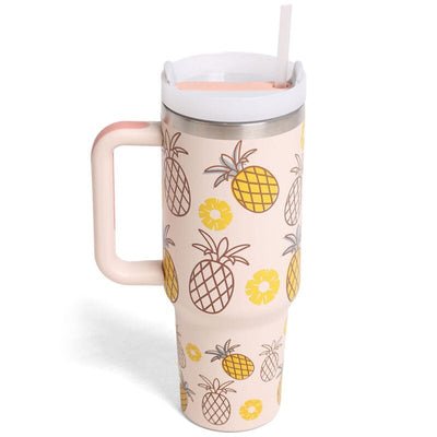 Pineapple Tumbler W/Handle 40oz DoubleWall 837 Pineapple (1 unit)