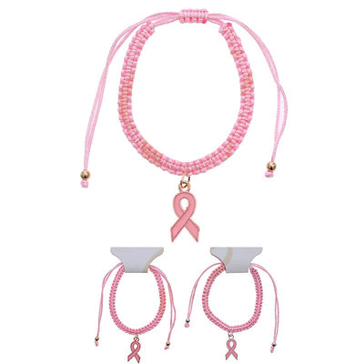 Pink Ribbon Breast Cancer Bracelets 1729R(12 units)