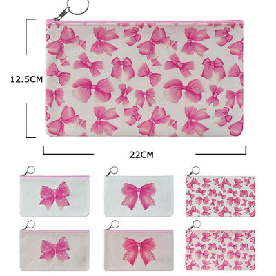 Pink Ribbon Printed Pouch Bag 73375 (12 units)