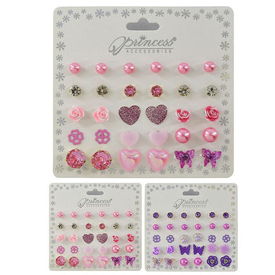 Pink Tone Multi Earrings 1152 (12 units)