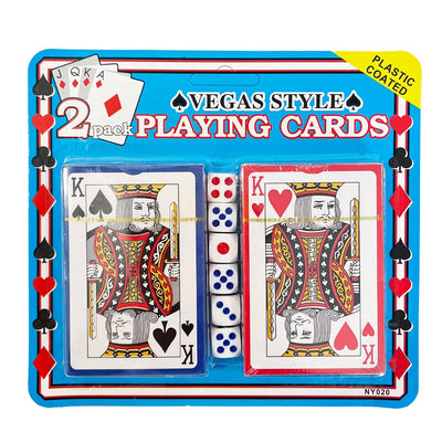 Playing Card 2Pack Set With 6PC Dice (12 units)