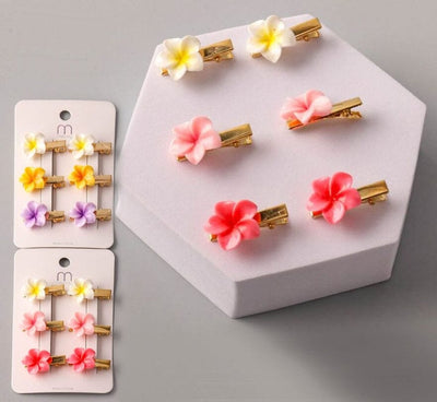 Plumeria Flower Mini Hair Clip 13058 (12 units)