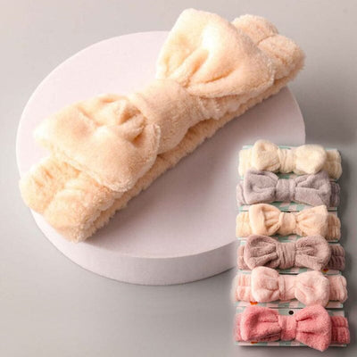 Plush Bow Headband 0175E (12 units)