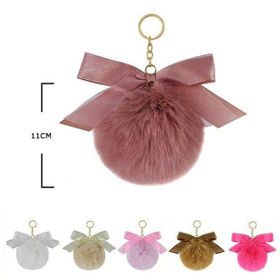 Pom Pom With Ribbon Keychain 75713PK (12 units)