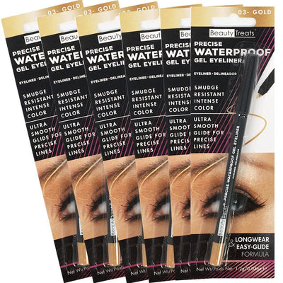 Precise Waterproof Gel Eyeliner - Gold (12 units)