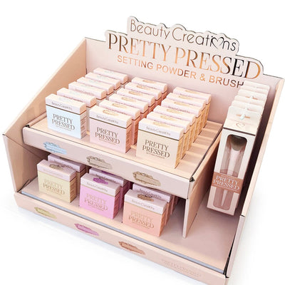 Pretty Pressed Setting Powder & Powder Brush With Display (1 unit)