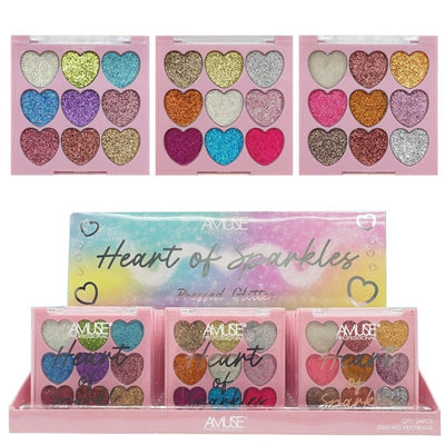 Professional Heart Of Sparkles Eyeshadow Palette 9780MIX (24 units)