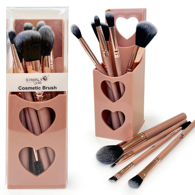 Professional Makeup Brush Set With Case - Brown (1 unit)