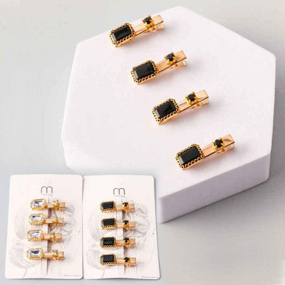Rectangle Rhinestone Alligator Clips 12341 (12 units)