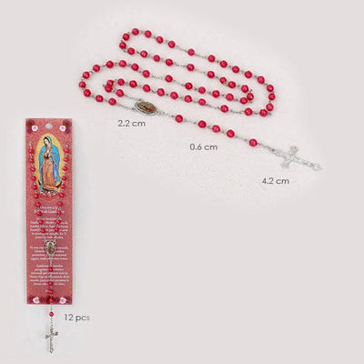 Red Rose Bead Guadalupe 2161-GLP (12 units)