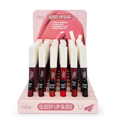 Red Tone Glossy Lip Gloss (36 units)