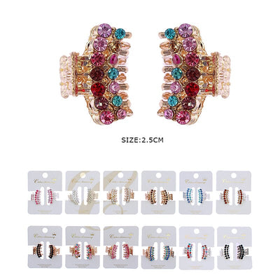 Rhinestone 2PC Mini Clip 0315R6 (12 units)