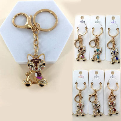 Rhinestone Charm Keychain 1040 (12 units)