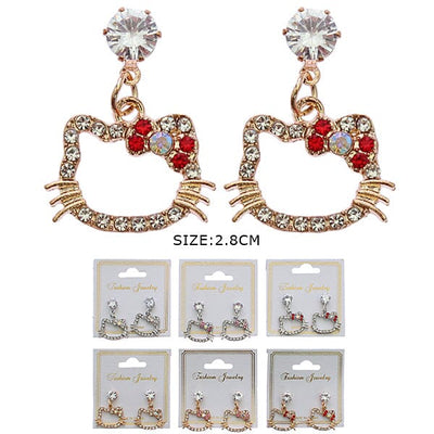 Rhinestone Cute Earrings 3263R6 (12 units)