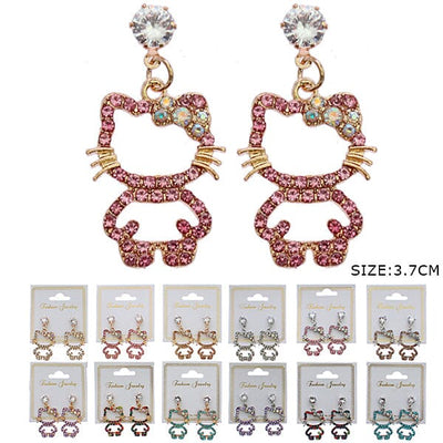 Rhinestone Cute Earrings 3264R6 (12 units)