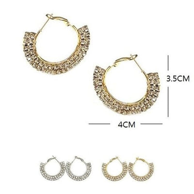 Rhinestone Earring 1772SLGD (12 units)