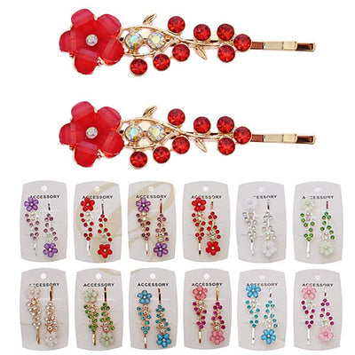 Rhinestone Hair Pin Set 0252R6 (12 units)