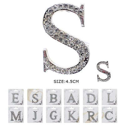 Rhinestone Initial Brooch 0141SC (12 units)