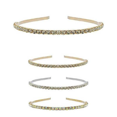 Rhinestone Metal Headband 10073BKG (12 units)