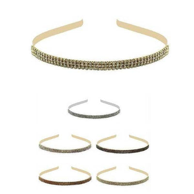 Rhinestone Metal Headband 10298GS (12 units)