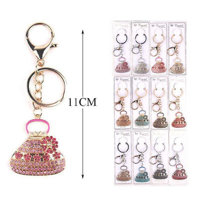 Rhinestone Purse Keychain 0663 (12 units)