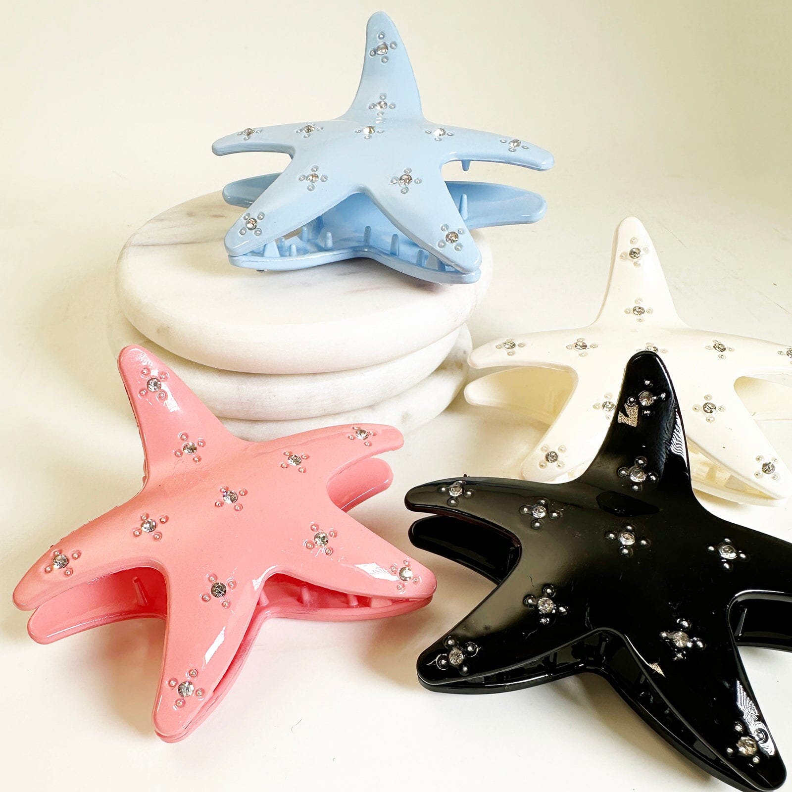 Rhinestone Starfish Hair Claw Clip