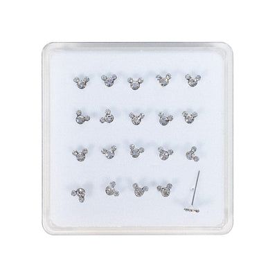 Rhinestone Sterling Silver Nose Rings (1 unit)