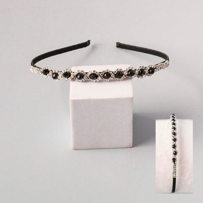 Rhinestone with Black Bead Headband 12621 ( 12 units)