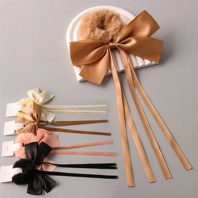 Ribbon Tail Bow Far Hair Tie 10445 (12 units)