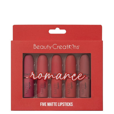 “ROMANCE” Five Pice Matte Lipstick Set (1 unit)