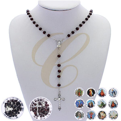 Rosary Beads Catholic Necklace 0596R. (12 units)