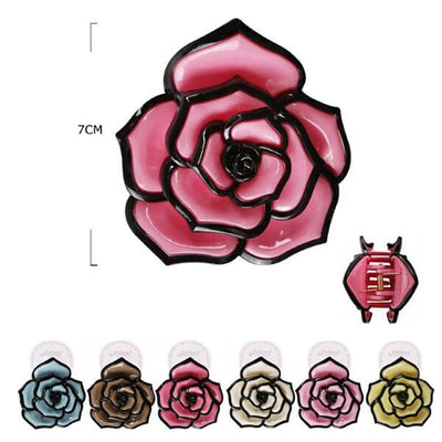 Rose Hair Jaw Clip 11314M (12 units)