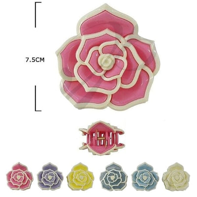 Rose Hair Jaw Clip 11330M (12 units)