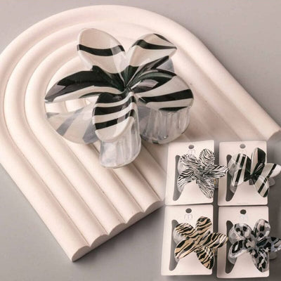 Safari Animal Plumeria Claw Clip 11173 (12 units)