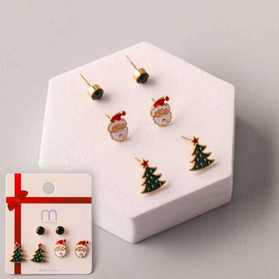 Santa Tree Stud Earring Set 39092XM (12 units)
