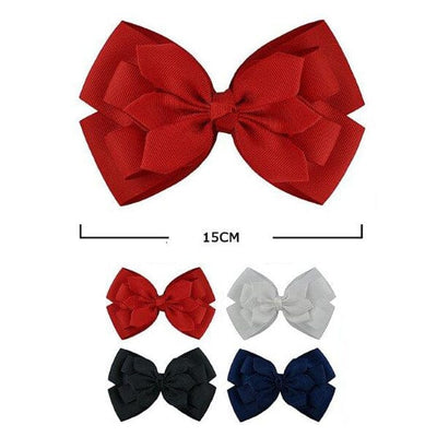 School Color Layered Hair Bow 28538E (12 units)